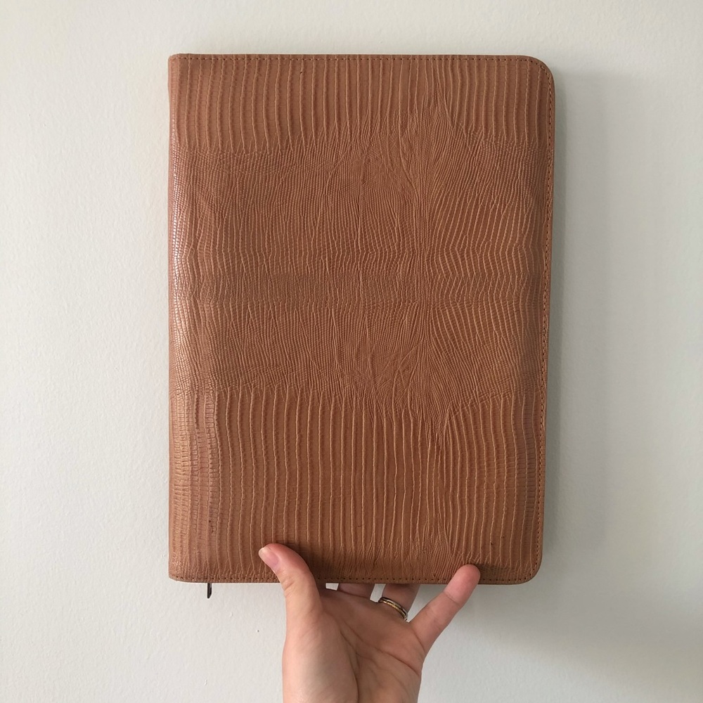 Vintage leather stationery portfolio